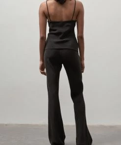 ST. AGNI Bias Silk Singlet In Black Just In