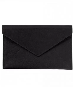 Graphic Image Black Goatskin Medium Envelope