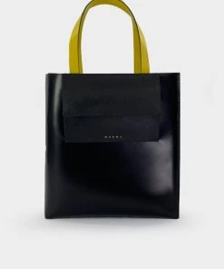 MARNI Just In Black Museo Leather Bag With Pocket