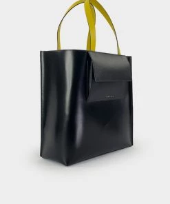 MARNI Just In Black Museo Leather Bag With Pocket