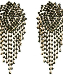 OLIVIA Bohemian Crystal Party Earrings Gold Bags & Accessories