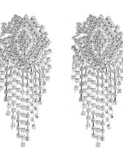 OLIVIA Bohemian Crystal Party Earrings Gold Bags & Accessories