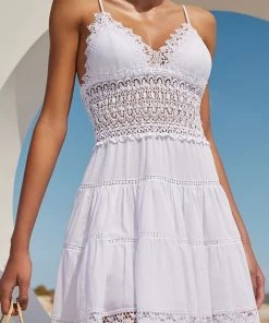 Charo Ruiz Bonnie Short Dress In White