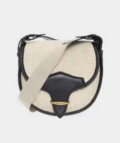 Isabel Marant Botsy Shoulder Bag In Natural Black