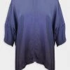 Raquel Allegra Just In Boxy Tee In Indigo Dip Dye
