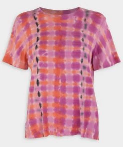 Raquel Allegra Boy Tee In Fuschia/Orange