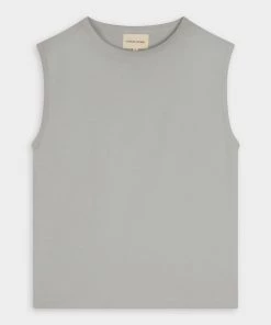 Loulou Studios Brani Sleeveless T-Shirt In Grey