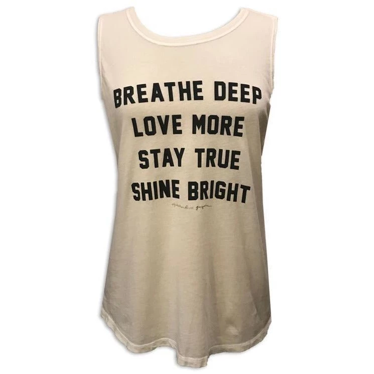 Spiritual Gangster Activewear Breathe Muscle Tank Stone 1 Spiritual Gangster Activewear Breathe Muscle Tank Stone