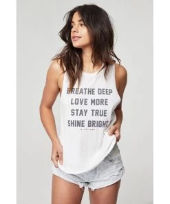 Spiritual Gangster Activewear Breathe Muscle Tank Stone 10 Spiritual Gangster Activewear Breathe Muscle Tank Stone