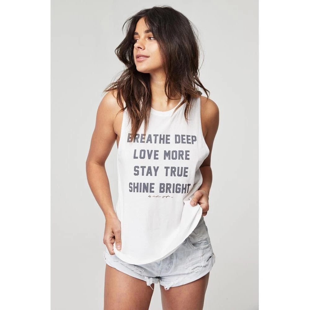 Spiritual Gangster Activewear Breathe Muscle Tank Stone 5 Spiritual Gangster Activewear Breathe Muscle Tank Stone