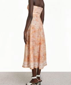 ZIMMERMANN Featured Designers Brighton Tie Waist Midi Dress