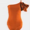 Maygel Coronel Bruma One-Piece Bathing Suit In Orange Brick Just In