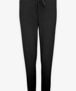 LNA Brushed Rib Pant In Black Just In