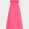 FAITHFULL THE BRAND Bryssa Midi Dress In Hot Pink Just In