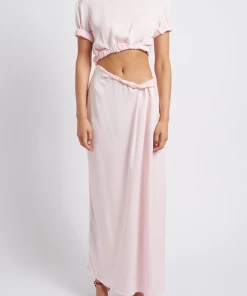 Christopher Esber Rolled Up Tee Dress In Rose Quartz Just In