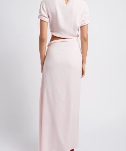 Christopher Esber Rolled Up Tee Dress In Rose Quartz Just In