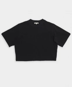 COTTON CITIZEN Tokyo Crop Tee In Jet Black Just In