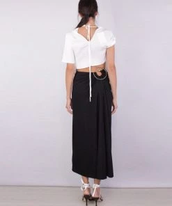 Christopher Esber Twisted Meaner Tee Top In Natural Just In