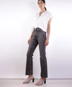 Goldsign The Comfort High Rise Boot Jean In Ash Black Just In