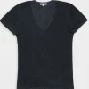 COTTON CITIZEN Just In Standard V-Neck In Vintage Black