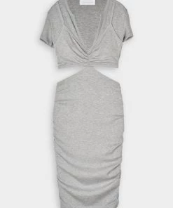 Jonathan Simkhai Standard Cailan Layered Cut-Out Mini Dress In Mineral Just In