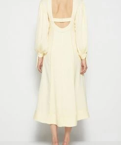 Jonathan Simkhai Cailee Midi Dress In Buttercream Just In