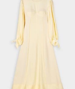 Jonathan Simkhai Cailee Midi Dress In Buttercream Just In