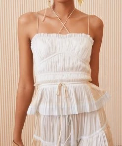 Ulla Johnson Calista Tank Top In Opal Just In