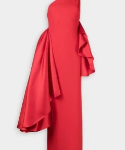 Solace London Calla Maxi Dress In Red