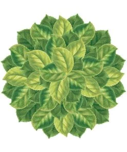 Caspari Camellia Leaves Die-Cut Placemat