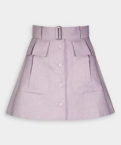 Matthew Bruch Just In Cargo Mini Skirt In Lavender