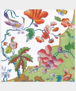 Caspari Just In Summer Palace Paper Dinner Napkins In Celadon