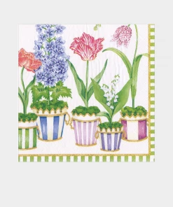 Caspari Window Garden Paper Luncheon Napkins