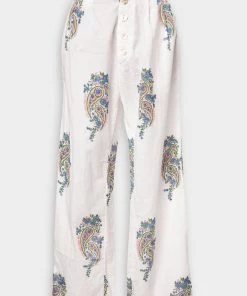 Alix Of Bohemia Just In Catch Paisley Pant In White Multi
