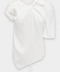 Christopher Esber Twisted Meaner Tee Top In Natural Just In