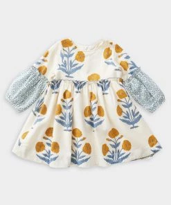 Pink Chicken Cecelia Dress In Mineral Yellow Dandelion Just In