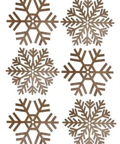 Blair Décor Cedar Wood Snowflake Coasters Set Of 6