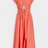 Derek Lam 10 Crosby Just In Celeste Wrap Dress In Coral