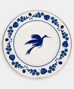 La DoubleJ Housewives Charger Plate In Wildbird Blu