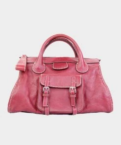 Olivia Vintage Chloe Red Leather Handbag