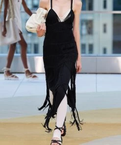 Jonathan Simkhai Christabel Macrame Cut Out Back Maxi Dress In Black Just In