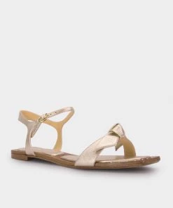 Alexandre Birman Clarita Padded Sandal In Golden