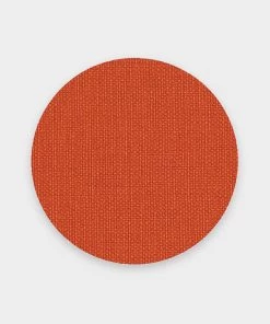 Caspari Classic Canvas Felt-Backed Coasters In Orange - 8 Per Box