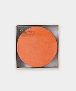 Caspari Classic Canvas Felt-Backed Coasters In Orange - 8 Per Box