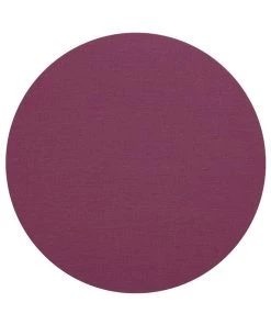 Caspari Just In Classic Canvas Round Felt-Backed Placemat In Aubergine