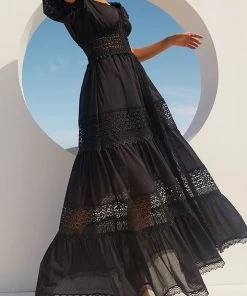 Charo Ruiz Clemence Long Dress In Black