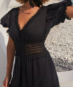 Charo Ruiz Clemence Long Dress In Black