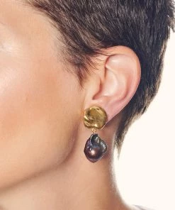 Lizzie Fortunato Bags & Accessories Coin Reflection Earrings In Peacock