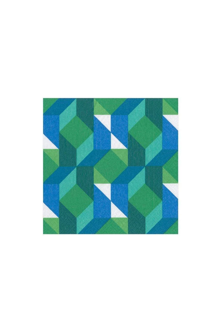 Caspari Color Theory Paper Cocktail Napkins In Green 1 Caspari Color Theory Paper Cocktail Napkins In Green