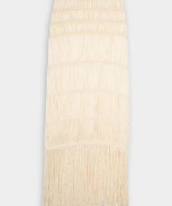 Jonathan Simkhai Just In Cordelia Compact Macrame Midi Skirt In Ivory